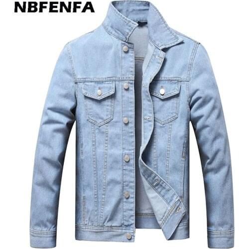 Men Jackets Jean Denim Coats Male Solid Vintage Outwear Casual Outdoor Windbreaker Fashion Sport Streetwears Men Clothing LA390