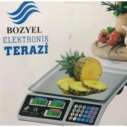 Bozyel Elektronic Digital Grocery Grocery Grocer Scale 40 kg Digital Electronic Scale (2 gr- 40 kg) Precision Weighing Scale