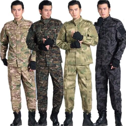 ACU Military Uniform Camouflage Suit Tactical Clothing Soldier Desert & Jungle Special Forces Combat-Proven Training Clothes