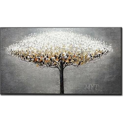 A Tree Snowed On Its Top Oil Painting 100% Handpainted High Quality Wall Art Home Decor Picture Modern Home Decoration Unframe