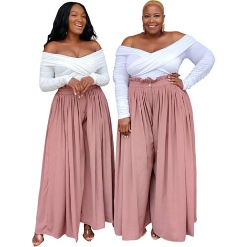 Summer Clothes for Women Wide Leg Pants Baggy Streetwear Casual Pink Trouser Plus Size Bottoms 5x Wholesale Dropshipping