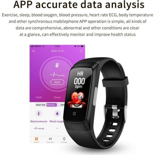 Best selling ECG PPG Smart band men Blood Pressure Heart Rate Monitor Band Fitness Tracker Pedometer Waterproof Sport Smartband