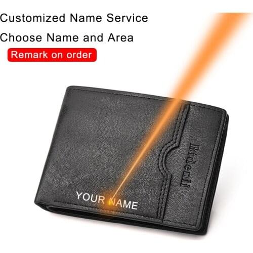 High Quality PU Leather Small Wallets Men Bifold Credit Card Holder Wallet RFID Blocking Purse For Men Portemonnee Male Walet