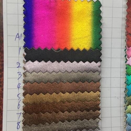 Metal coating soft synthetic PU Garment leather materials