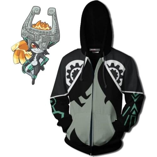 New Midna 3D Print sweatshirt Cosplay Costume Women Men Couple zipper Hoodies Top Clothing New