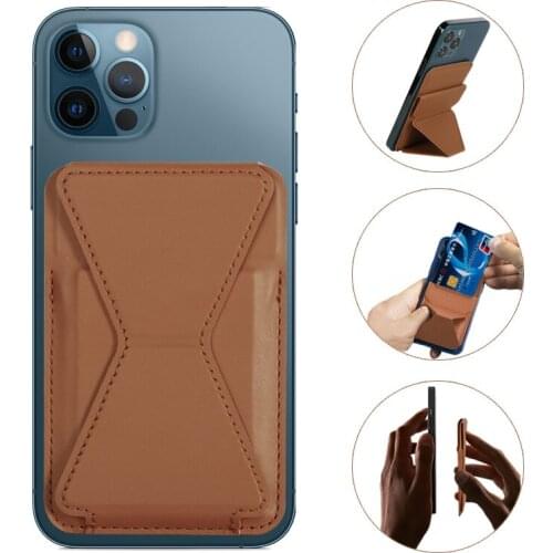 New Magnetic Leather Wallet Case For iPhone 12 Pro Max Mini Card Holder For iPhone 12 for Magsafe Card Bag Phone Case Stands