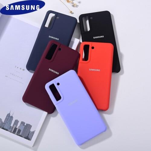 Original Samsung Galaxy S21 FE Silky Liquid Silicone Cover Soft-Touch Back Protective Shell For S21 FE 5G Shockproof Case & Logo