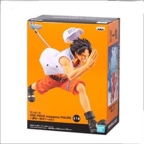 BANDAI Banpresto Original ONE PIECE Ace Figure Magazine Anime Model Doll Toys Gifts