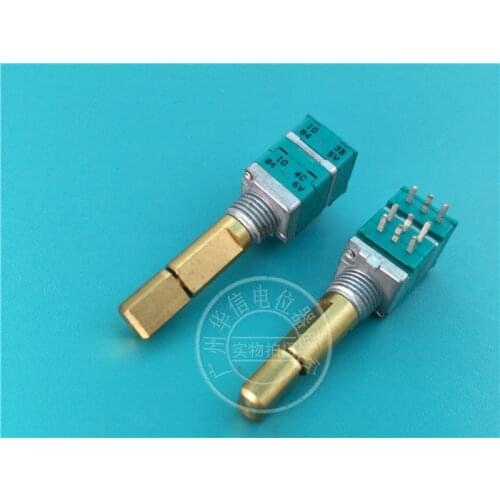 Original new 100% triple double-tuning double resistance potentiometer B10K C100K with midpoint handle length 25MMH SWITCH