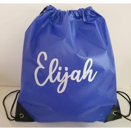 Personalized Name Drawstring Bag Sports Bag Party Favor Bags Drawstring Customizable Nylon Backpack Custom Team Bag Backpack