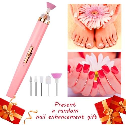 Portable Electric Pen-Shape Nail Drills Manicure USB Rechargeable/Battery models Machine 5-in-1 Nail Art Drill Set Pedicure Tool