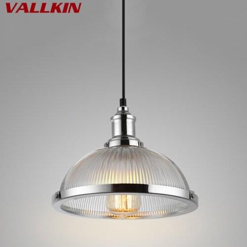 Retro Glass Pendant Lights Iron Minimalist Vintage Scandinavian Loft Pyramid Lamp Metal Hanging Lamp E27 Indoor Hanging Lamp