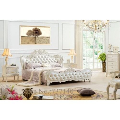 Luxury bedroom furniture sets bedroom furniture Baroque Bedroom Set solid wood bed group buying furniture