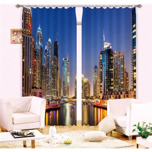 Customized City Beauty Luxury 3D Blackout Window Curtain Drapes For Living room Bed room Hotel Wall Tapestry Cortinas