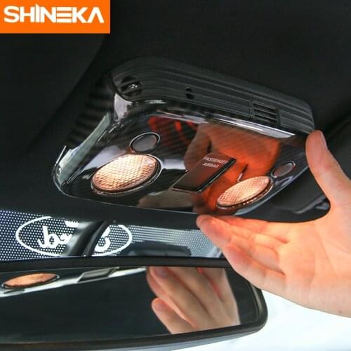 SHINEKA Car Interior Moulding ABS Carbon Fibre Style Cover for Ford Mustang 2015 2016 Car Styling