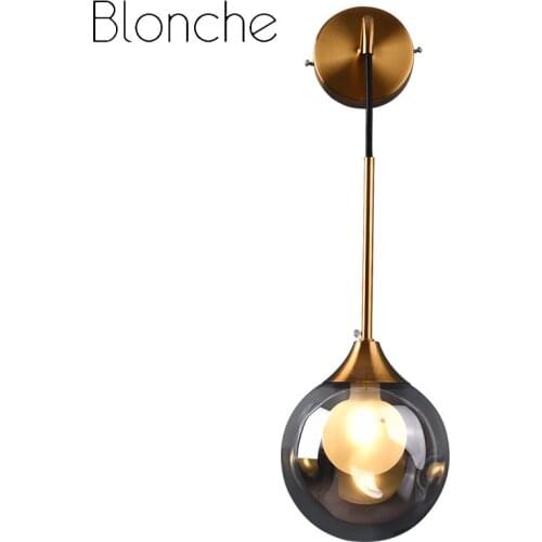 Modern Minimalist Glass Wall Lamp Bedside Lamp Bedroom Living Room Dining Room Dining Room Corridor Staircase Lighting Fixture