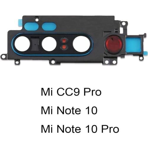 For Xiaomi Mi CC9 Pro / Note 10 / Note 10 Pro Back Rear Camera Glass Lens Cover with Frame Holder Replacement