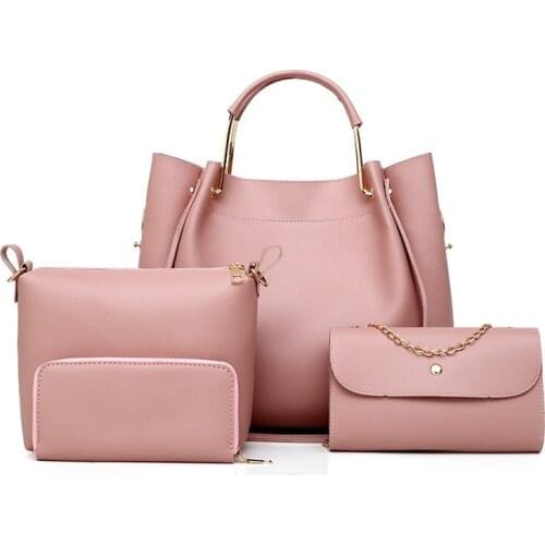 New Style Handbag Womens European and American Minimalist Bucket Bag Fashion Fashion Shoulder Large Bag Shoulder Different Size