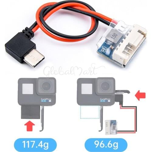 Type C to 5V Balance Plug Power Cable Charging Cable for GoPro Hero 6/7/8/9 for FPV RC Drone Part