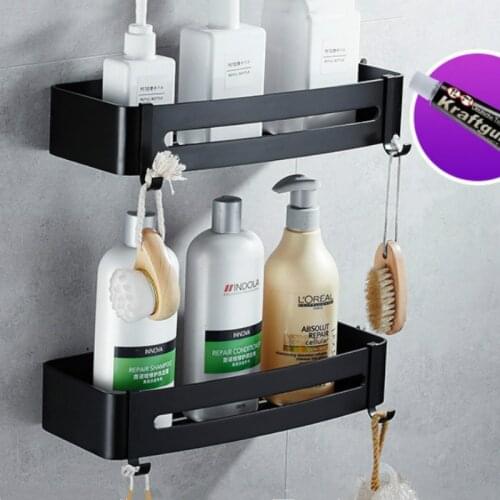 Bathroom Shelf Bathroom Shelves Corner Shelf Wall Mounted Aluminum Soap Dish Shower Shelf Shampoo Holder Wall Mounted Type
