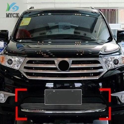 High Quality Stainless Steel Front Grille Around Trim Racing Grills Trim Fit For Toyota Highlander
