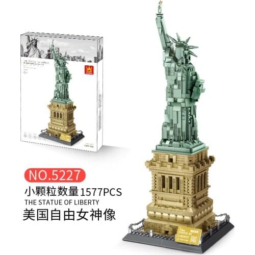 Wange Blocks Architecture The Statue of Liberty Model Toy Bricks Juguetes Kids History Educational Toys for Children Gifts 5227