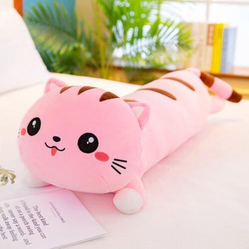 1pc 50-130CM Long Cat Pillow Plush Toy Soft Stuffed Plush Animal Dolls Cushion for Kids Girls Home Decor Gifts