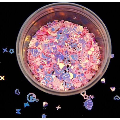 10g/lot Mixed Shiny Loose Sequins for Crafts Making Paillettes Lentejuelas DIY Star Heart Glitter Confetti Nail Arts Decoration