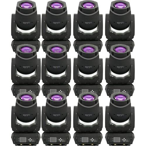 12pcs/lot 200W LED Wash Beam Spot Rotatable Moving Head Light LCD display disco show system wedding dj lights
