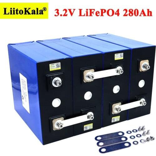 2PCS Liitokala 3.2V 280Ah Lifepo4 Battery DIY 12V 280AH Rechargeable battery pack Electric Car RV Solar Energy Storage System