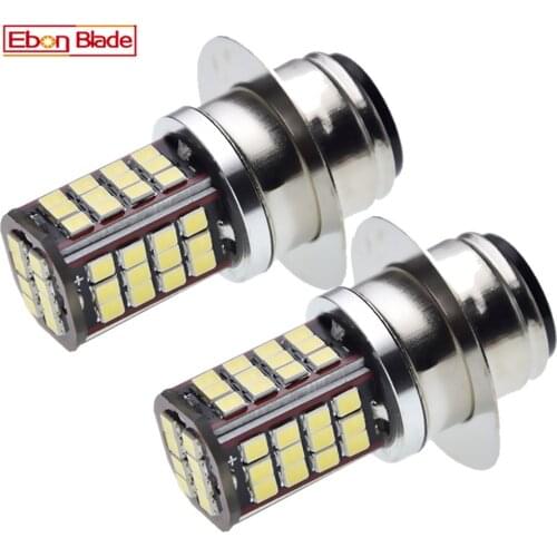 2 x Positive earth Motorcycle LED Headlight Bulbs P36D 2835 56SMD Motor Motorbike Hi/Lo Beam Front Head Light White 6000K 6V 12V