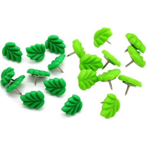 20pcs/set Plastic+Metal Thumbtacks Map Pin Pushpin Cork Board For Art Photo Mess Mixing Green