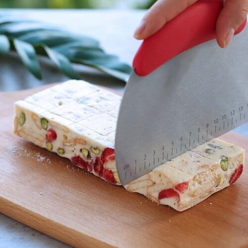 430# Stainless steel Nougat dough cutter plastic handle scraper