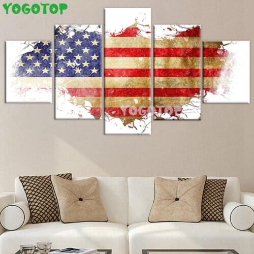 American Flag In Its Country Outline 5 Pieces diamond painting Full drill 5d diy mosaic diamond embroidery puzzle,Art ML1524