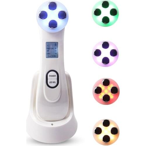 5 in1 RF EMS Radio Frequency Mesotherapy Electroporation Beauty Machine LED Photon Facial Skin Rejuvenation Remover Wrinkle Acne
