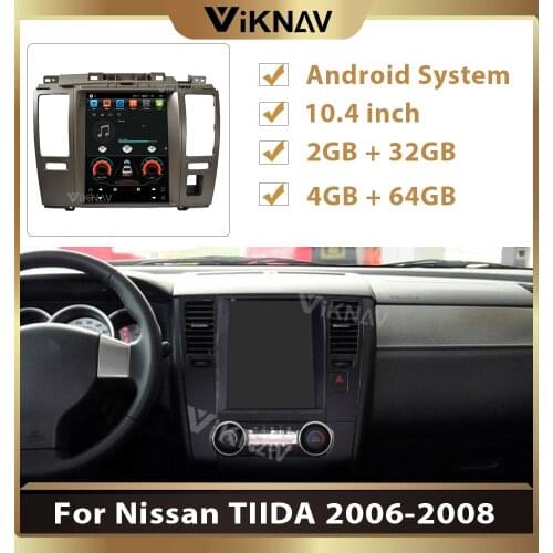 Android auto radio car multimedia player for Nissan TIIDA 2006 2007 2008 DVD player GPS navigation vertical screen video player