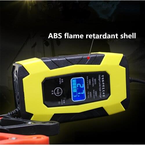 12V 6A allautomatic car battery charger intelligent pulse repair fast charging lead acid car battery charger with LCD display