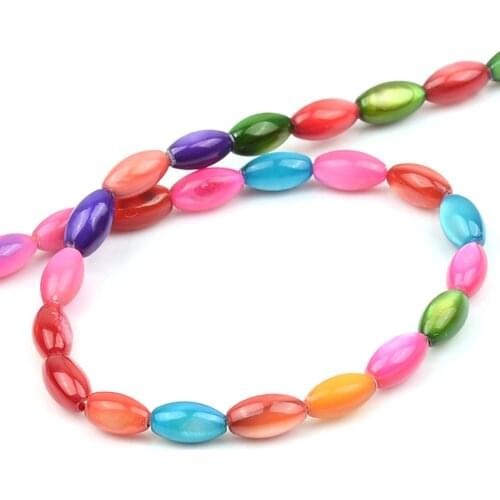 Mix Rice Shape Beads Natural Shell Loose Beads For Jewelry Making DIY Bracelet Ear Studs Accessories 15' Wholesale