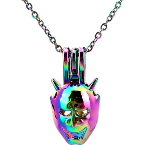 C841 COLORS Hallowmas Hag Monster Necklace Pendant Aroma Essential Oil Diffuser Fun Gift