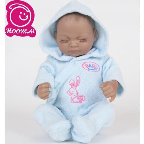 Baby Dolls Lifelike Reborn Baby Doll Action Figure Toys Full Silicone Children Toy with Hair Kids Birthday Gift 10 Inch
