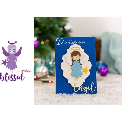 Kind and Lovely Little Angel Wing Star Blessed Word Metal Cutting Dies Scrapbooking Album Paper DIY Cards Crafts Embossing Dies