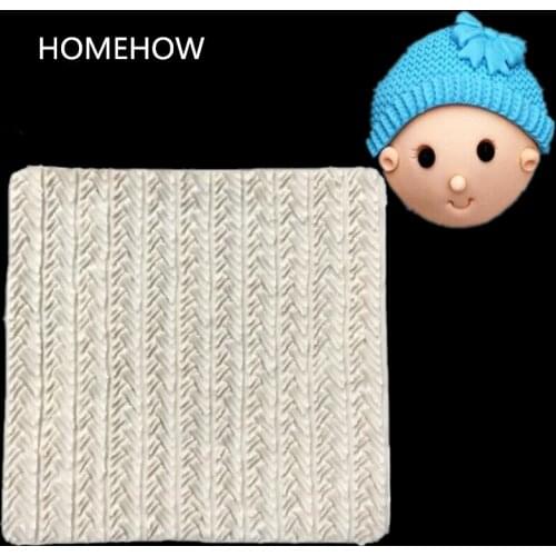 Homehow 1PC/Lot Newest Texture Silicone Cake Mold Sweater Effection Texture Kitchen Baking Tools Cupcake Cake Decorative Mold