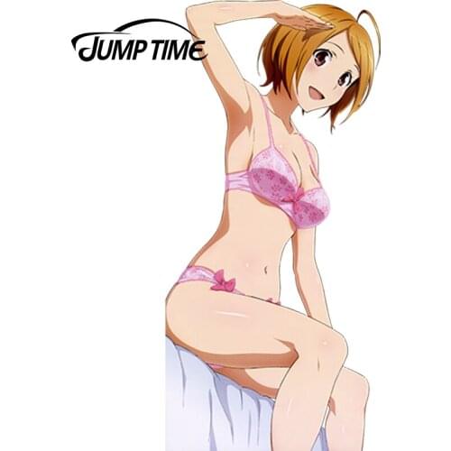 JumpTime 13cm x 6.2cm Sexy Girl Rail Wars! Sasshou Mari Render Decal Car Body Window Trunk Car Stickers JDM Euro Drift