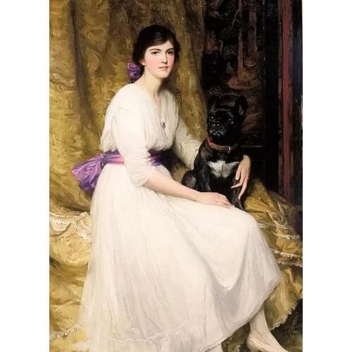 Canvas Oil Painting Female Portrait Art Picture Frank Dicksee Portrait of the Artists Niece Dorothy Art Painting Handpainted