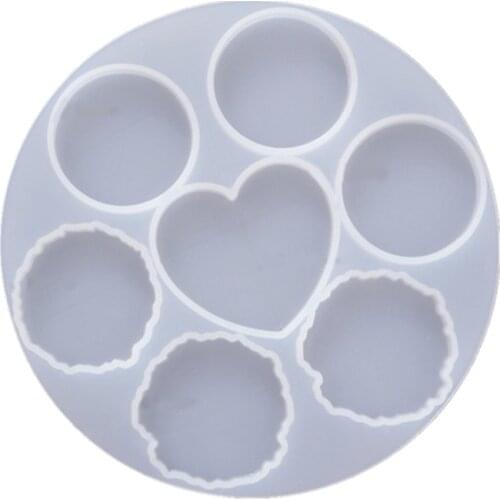 Round Phone Grip Epoxy Resin Mold Silicone Phone Socket Circle Resin Molds Irregular Round Phone Holder Molds Craft Tool