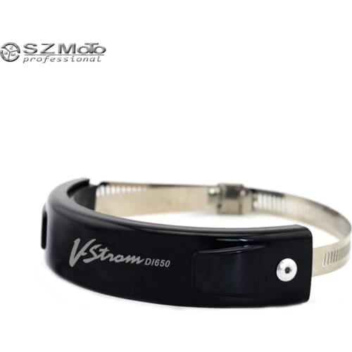 For SUZUKI DL650 VSTROM Silencer Round Oval Exhaust Protector Can Cover Motorcycle Accessories 100MM-140MM Protect LOGO