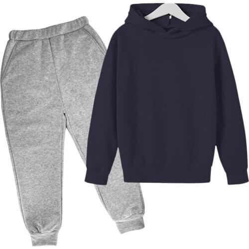 2021 boys' new cotton Hoodie set 2-piece HOODIE sweatshirt and pants pure cotton sweater + casual pants autumn childrens clothe