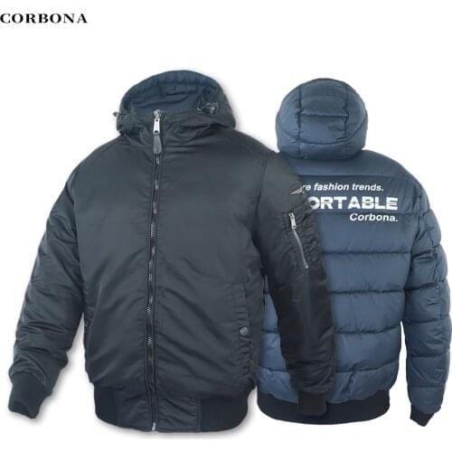2021 CORBONA New Mens Jackets Outdoor Wear Business Coat On Both Sides And Thick Winter Casual Parkas Down Loose Cotton -20