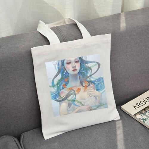 Fiction New Fashion Funny Printed Canvas Large Capacity Casual Harajuku Ulzzang Ins Female Anime Film Parody Shoulder Bags