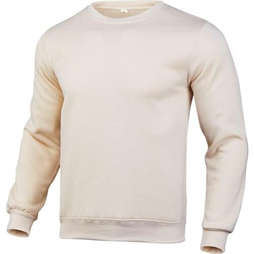 New winter round neck cotton solid color fashion casual pullover jogging fitness sweatshirt track and field sweater